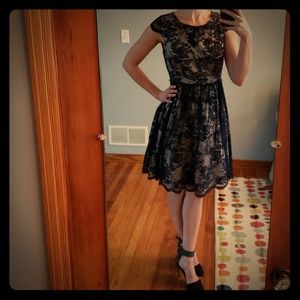 Jessica Howard navy lace formal dress